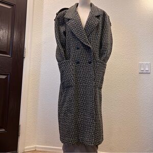 Vintage DASH Winter Wool Overcoat Double Breasted Size 10